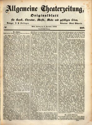 Allgemeine Theaterzeitung Freitag 4. Dezember 1846