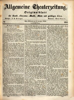 Allgemeine Theaterzeitung Mittwoch 9. Dezember 1846