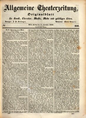 Allgemeine Theaterzeitung Freitag 11. Dezember 1846