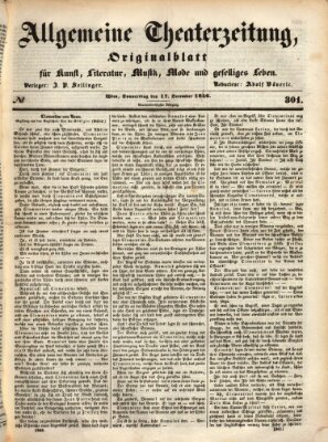 Allgemeine Theaterzeitung Donnerstag 17. Dezember 1846