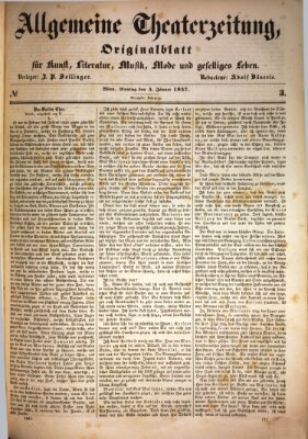 Allgemeine Theaterzeitung Montag 4. Januar 1847