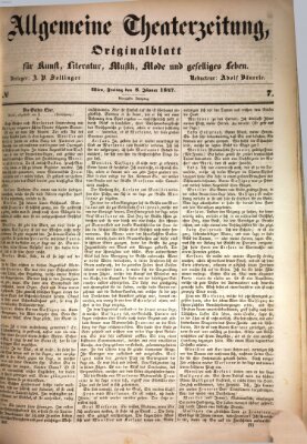 Allgemeine Theaterzeitung Freitag 8. Januar 1847