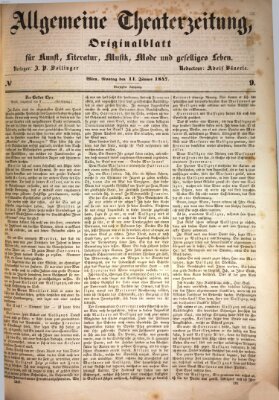 Allgemeine Theaterzeitung Montag 11. Januar 1847