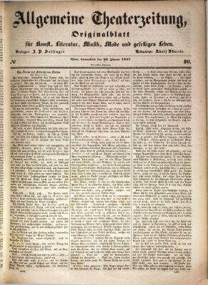 Allgemeine Theaterzeitung Samstag 23. Januar 1847