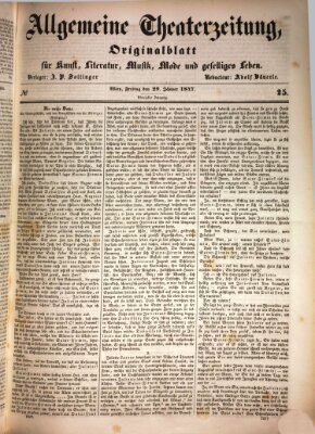 Allgemeine Theaterzeitung Freitag 29. Januar 1847