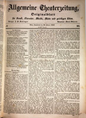 Allgemeine Theaterzeitung Samstag 30. Januar 1847