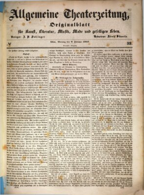 Allgemeine Theaterzeitung Montag 8. Februar 1847