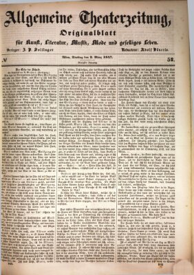 Allgemeine Theaterzeitung Dienstag 2. März 1847