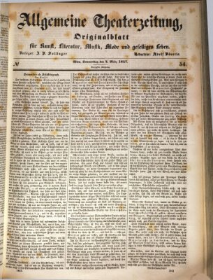 Allgemeine Theaterzeitung Donnerstag 4. März 1847