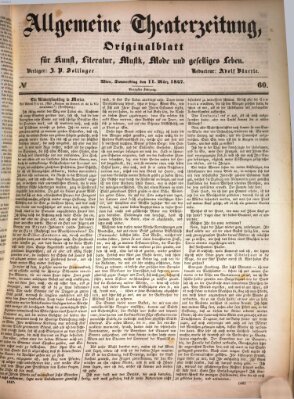 Allgemeine Theaterzeitung Donnerstag 11. März 1847