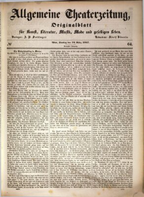 Allgemeine Theaterzeitung Dienstag 16. März 1847