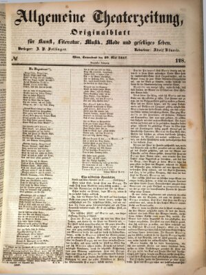 Allgemeine Theaterzeitung Samstag 29. Mai 1847