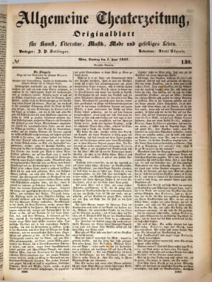 Allgemeine Theaterzeitung Dienstag 1. Juni 1847