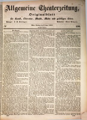 Allgemeine Theaterzeitung Dienstag 8. Juni 1847