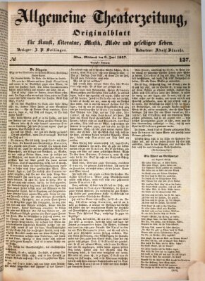 Allgemeine Theaterzeitung Mittwoch 9. Juni 1847