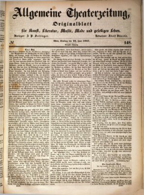 Allgemeine Theaterzeitung Dienstag 22. Juni 1847