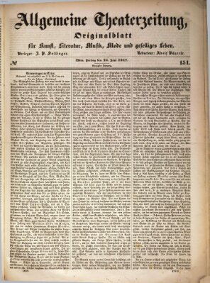 Allgemeine Theaterzeitung Freitag 25. Juni 1847