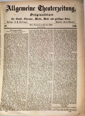 Allgemeine Theaterzeitung Samstag 26. Juni 1847