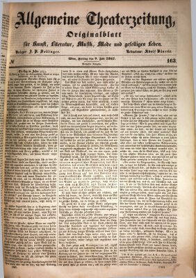 Allgemeine Theaterzeitung Freitag 9. Juli 1847