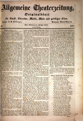 Allgemeine Theaterzeitung Mittwoch 14. Juli 1847