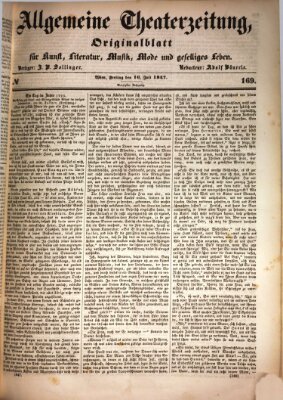 Allgemeine Theaterzeitung Freitag 16. Juli 1847