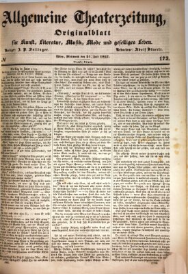 Allgemeine Theaterzeitung Mittwoch 21. Juli 1847