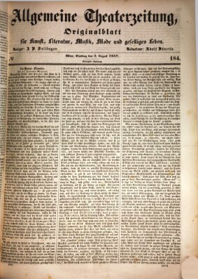 Allgemeine Theaterzeitung Dienstag 3. August 1847