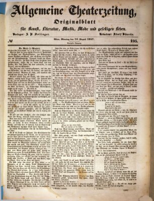 Allgemeine Theaterzeitung Montag 16. August 1847