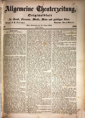 Allgemeine Theaterzeitung Donnerstag 19. August 1847