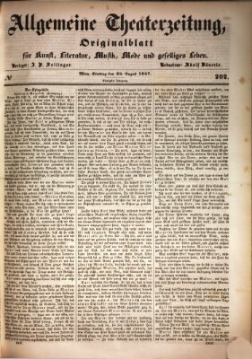 Allgemeine Theaterzeitung Dienstag 24. August 1847