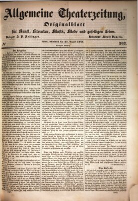 Allgemeine Theaterzeitung Mittwoch 25. August 1847