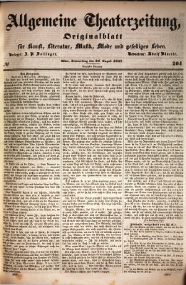 Allgemeine Theaterzeitung Donnerstag 26. August 1847