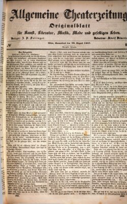 Allgemeine Theaterzeitung Samstag 28. August 1847