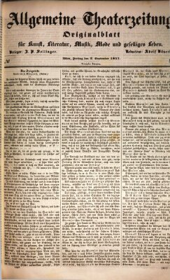 Allgemeine Theaterzeitung Freitag 3. September 1847