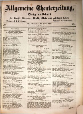 Allgemeine Theaterzeitung Mittwoch 20. Oktober 1847