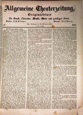 Allgemeine Theaterzeitung Mittwoch 10. November 1847