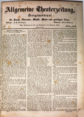 Allgemeine Theaterzeitung Sonntag 14. November 1847