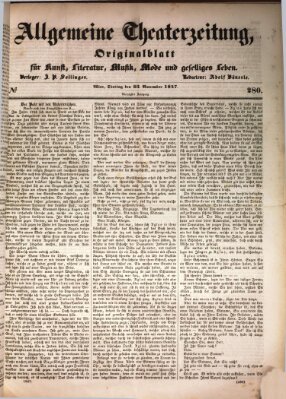 Allgemeine Theaterzeitung Dienstag 23. November 1847