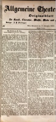 Allgemeine Theaterzeitung Samstag 11. Dezember 1847