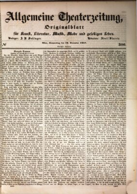 Allgemeine Theaterzeitung Donnerstag 16. Dezember 1847