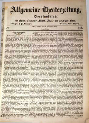 Allgemeine Theaterzeitung Dienstag 28. Dezember 1847