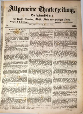 Allgemeine Theaterzeitung Mittwoch 29. Dezember 1847