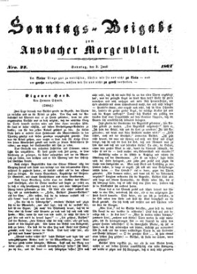 Ansbacher Morgenblatt. Sonntags-Beigabe zum Ansbacher Morgenblatt (Ansbacher Morgenblatt) Sonntag 2. Juni 1861