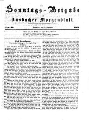 Ansbacher Morgenblatt. Sonntags-Beigabe zum Ansbacher Morgenblatt (Ansbacher Morgenblatt) Sonntag 29. September 1861