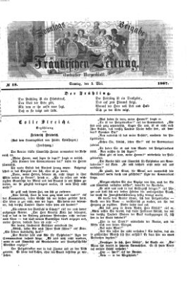 Fränkische Zeitung. Sonntags-Beigabe der Fränkischen Zeitung (Ansbacher Morgenblatt) (Ansbacher Morgenblatt) Sonntag 5. Mai 1867