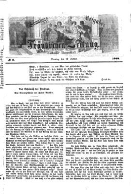 Fränkische Zeitung. Sonntags-Beigabe der Fränkischen Zeitung (Ansbacher Morgenblatt) (Ansbacher Morgenblatt) Sonntag 12. Januar 1868