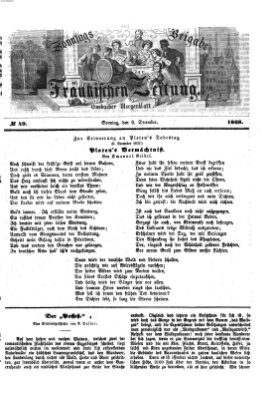 Fränkische Zeitung. Sonntags-Beigabe der Fränkischen Zeitung (Ansbacher Morgenblatt) (Ansbacher Morgenblatt) Sonntag 6. Dezember 1868