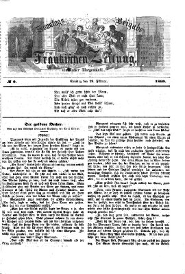 Fränkische Zeitung. Sonntags-Beigabe der Fränkischen Zeitung (Ansbacher Morgenblatt) (Ansbacher Morgenblatt) Sonntag 28. Februar 1869