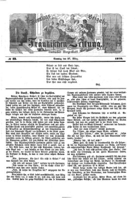 Fränkische Zeitung. Sonntags-Beigabe der Fränkischen Zeitung (Ansbacher Morgenblatt) (Ansbacher Morgenblatt) Sonntag 27. März 1870