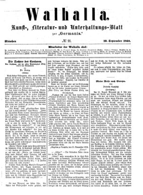 Walhalla (Der Bayerische Landbote) Donnerstag 10. September 1868